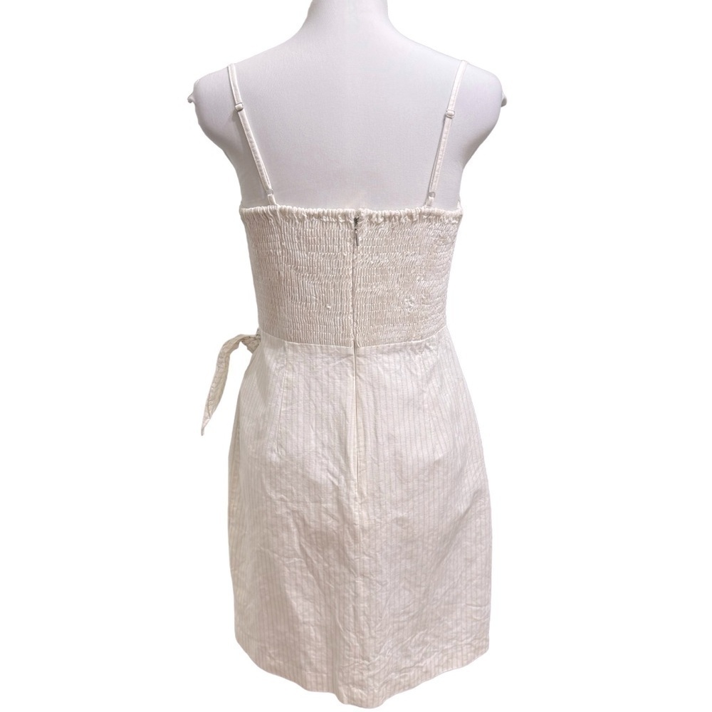 REBECCA TAYLOR Sleeveless Linen Blend Wrap Dress Sz 6 - Picture 6 of 12